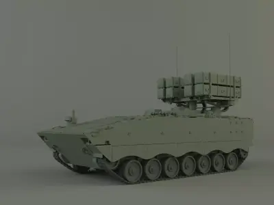 anti tank missile carrier aft-10 3D model