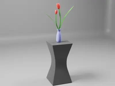 low poly flower Low-poly 3D model