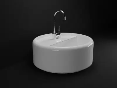 tap and sink  3D model
