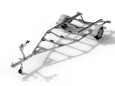 Boat Trailer 3D model