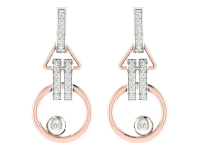 Women Drop Earrings 3dm STL OBJ FBX Renders Details 3D print model 23