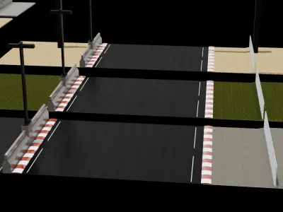 Asset Race Track  Low-poly 3D model