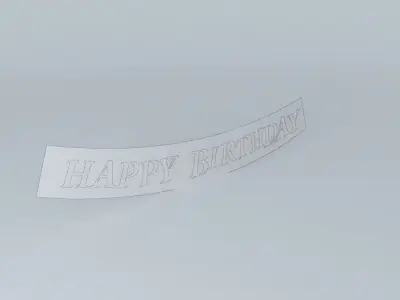 BIRTHDAY BANNER Free 3D model