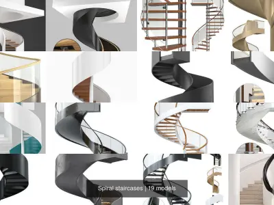 Spiral staircases 3D Model Pack