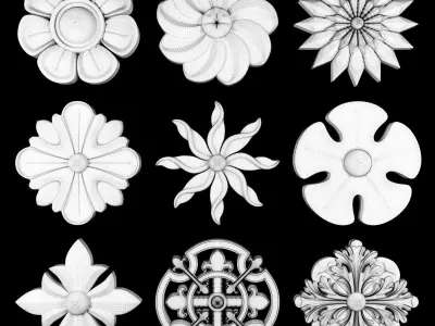 Ornament Element Pack 13 3D model