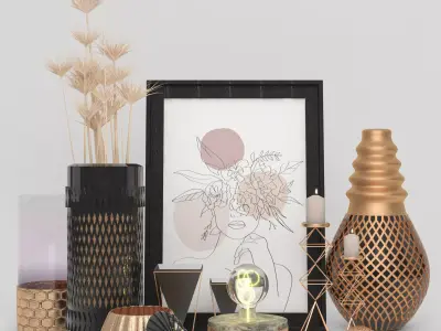 Decorative set 009 3D model