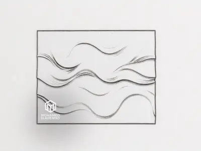 modern panel wall decor set wall relief mural CNC 87  3D model