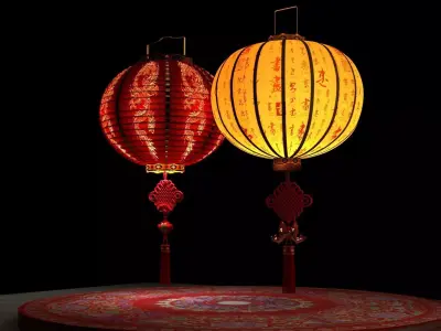 Chinese Red Lantern  3D model
