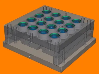  test beaker cover mold 3D print model