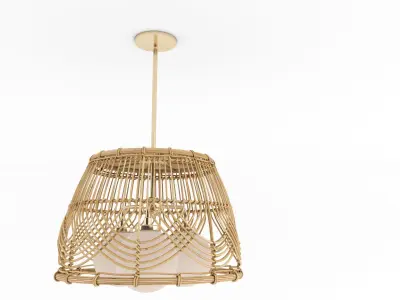 Serene deco chandelier 3D model