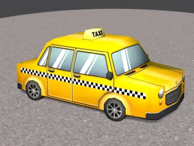 Cartoon Cars pack 2 Low-poly 3D model