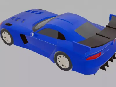 Mercedes Gt3 Low-poly 3D model