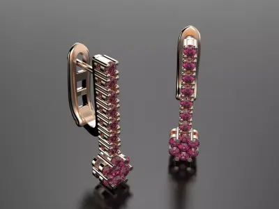Unique earrings 3D print model