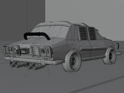 3d Low Poly Survival Car Low-poly 3D model