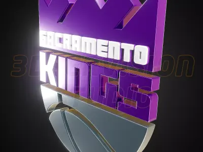 Sacramento Kings logo - Cinematic - 3D print 3D model