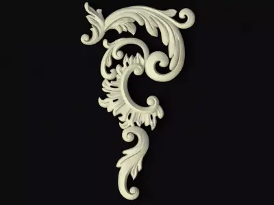 Central decor ornament for furniture 3D model 528