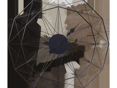 wall clock Spirographix 3D model