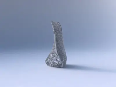 Vase twist puffy tappered triangle with organic lattice and t... 3D print model