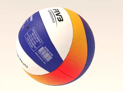 Mikasa bv550c beach volleyball ball  Low-poly 3D model