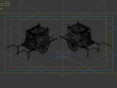 Game Desert Gobi - Carriage 3D model