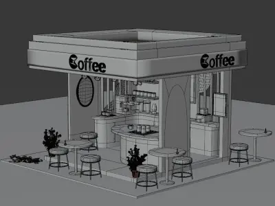 Coffee Shop Design 3D model