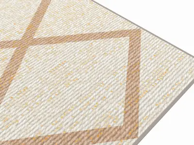 Indoor rectangle soft rug carpet light 3D model