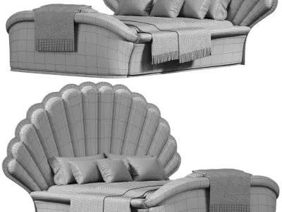  Melusa bed By Evgor Luxury 3D model