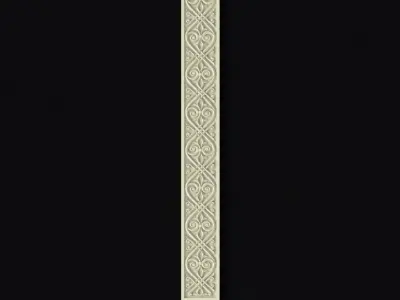 Central decor ornament for furniture 3D model 619