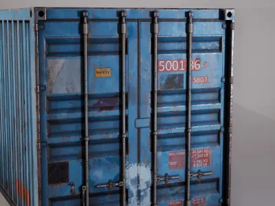 Shipping Container Low-poly 3D model