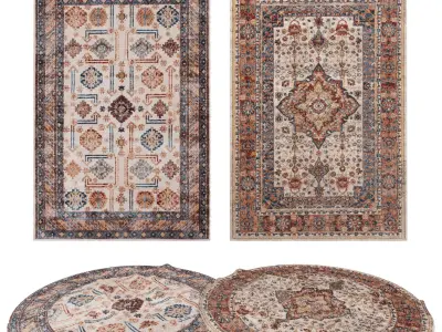 9 in 1 Rug Collection No 33 Low-poly 3D model