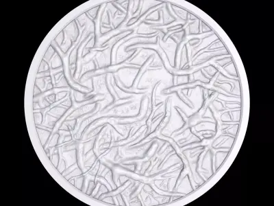 Tree Root Relief Wall Sculpture  3D print model