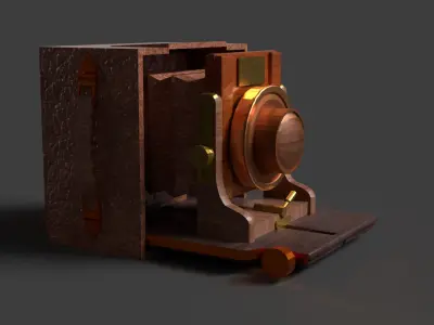 Chinese antique camera   Low-poly 3D model