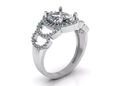 Diamond Ring Jewelry 3D print model