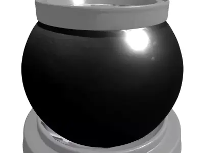 Futuristic Metal Urn Design Low-poly 3D model