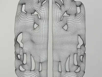 A pair of Burmese Mandalay Gilded Wooden Nats 3D model