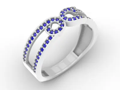 Jewelry Diamond Ring Model RG99 Free 3D print model