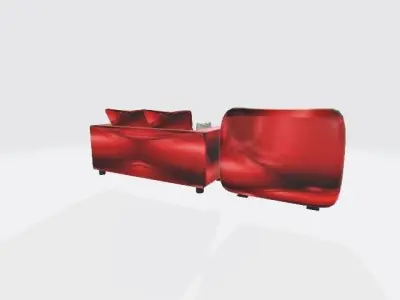 Interior Well Furnished Couch Free low-poly 3D model