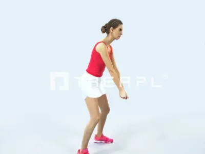 Aspiration 15H Digging Sports Volleyball Woman Low-poly 3D model