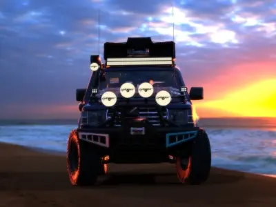 MITSUBISHI MONTERO DAKAR 2008 3D model