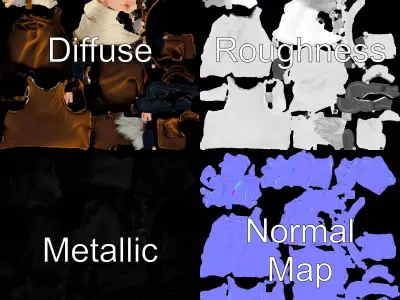 Friendly Grandpa Character model pack Low-poly 3D model