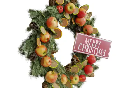 Christmas wreath 2 3D model