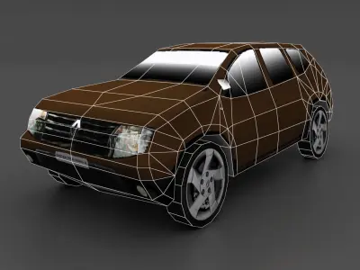 Duster Car Low-poly 3D model