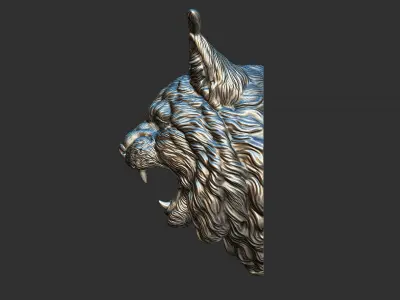 Lynx head angry  3D print model