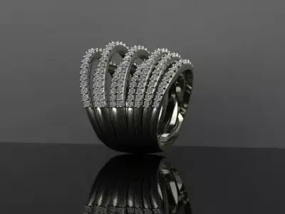 Diamond Ring 3D print model 26