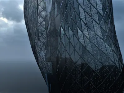 Floating Ship - Futuristic 3D model