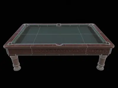 billiards table Low-poly 3D model