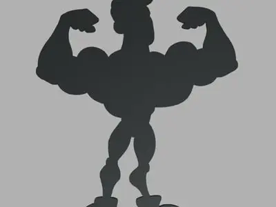 Body Building Key Ring Chain 02 3D model