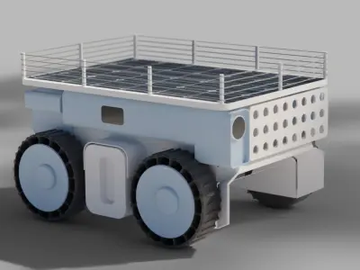 Futuristic Garden Robot 3D model