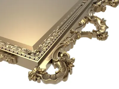 carved frame 3D model 26