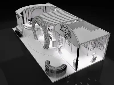 Booth Exhibition Stand a244 3D model